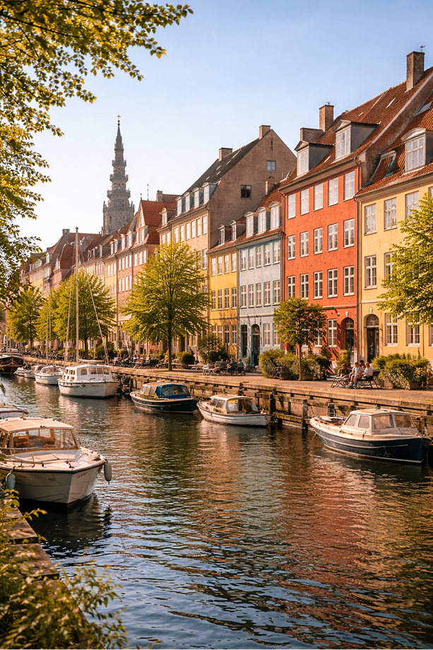 København kanal med farverige huse